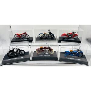 New-Ray Indian Motorcycle Replica 1:32 Set of Historic Indian Models, Set of Six